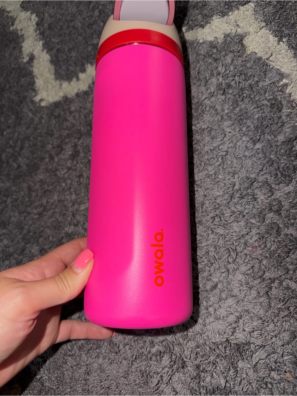 Owla Pink Insulated Water Bottle - Bright Pink